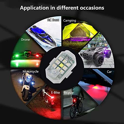 Lecart Wireless Remote Control Anti-Collision Strobe Lights 7 Colors Battery Operated Led Motorcycle Drone Lights For Night Flying Riding Mini Car Emergency Strobe Warning Light 2 Pcs #TOP4