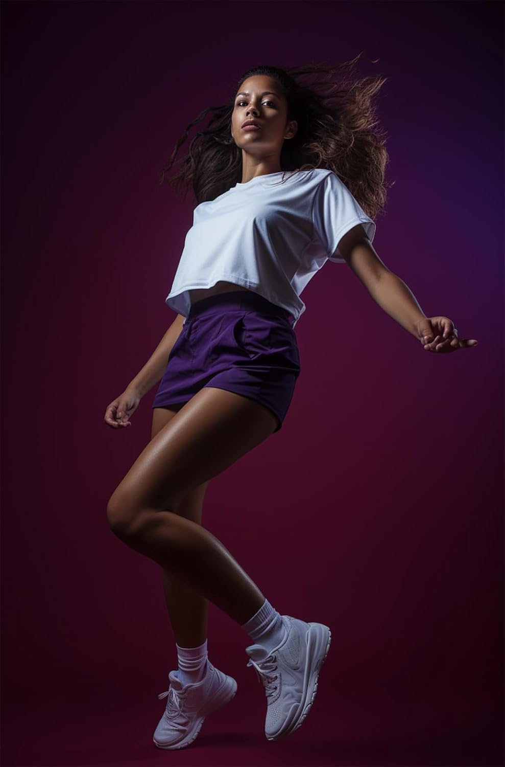 Hycome 4Pairs Socks Sport Running Calf Socks Performance Cushioned Breathable Crew Socks for Men Women - Image 6