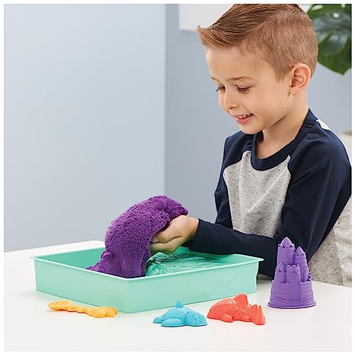 Kinetic Sand Sandbox Set with 1lb Purple, Moldable Sensory Toys, Ages 3+ - image 3
