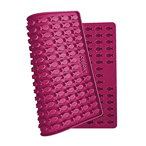 Collory Mini Fisch (2cm) Silikon Backform für Hundekekse & Hundeleckerlis, Pralinenform, Schokoladenform, Antihaftend und Lebensmittelecht (BPA-Frei) Cover