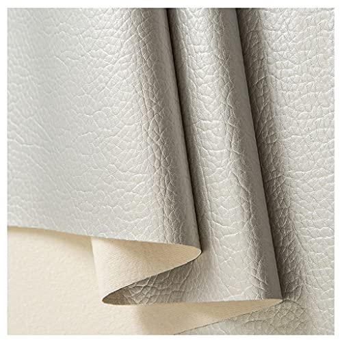 Tissu simili cuir stretch et souple couleur argent pour rénovation d'ameublement