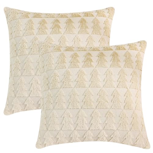 Tosleo 2 Stück Weihnachten Kissenbezüge 60 x 60cm Doppelseitig...