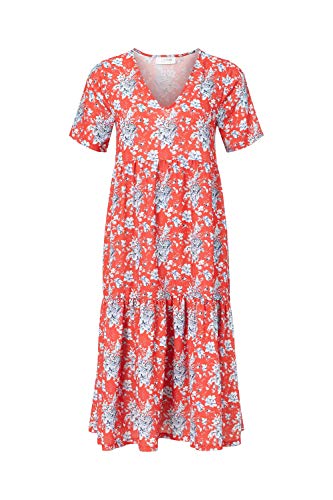 rich&royal Damen Dress Printed Kleid, Rot (Summer Red 568), Large...