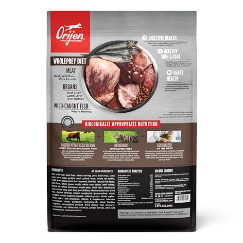 ORIJEN Six Fish Dry Cat Food, Grain Free Cat Food for All Life Stages, With WholePrey Ingredients, 12lb - Image 3