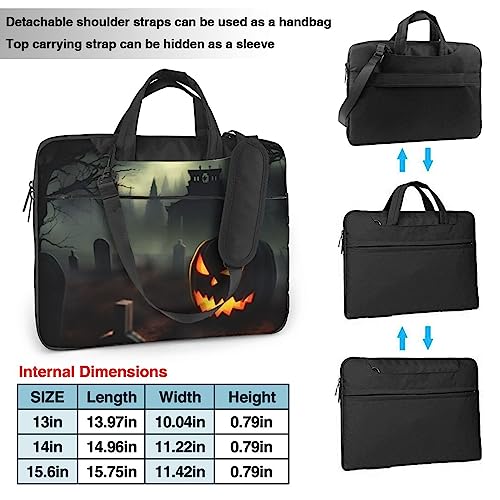 Bolso Tote para Laptop Unisex Halloween Horror Negro miniatura 2