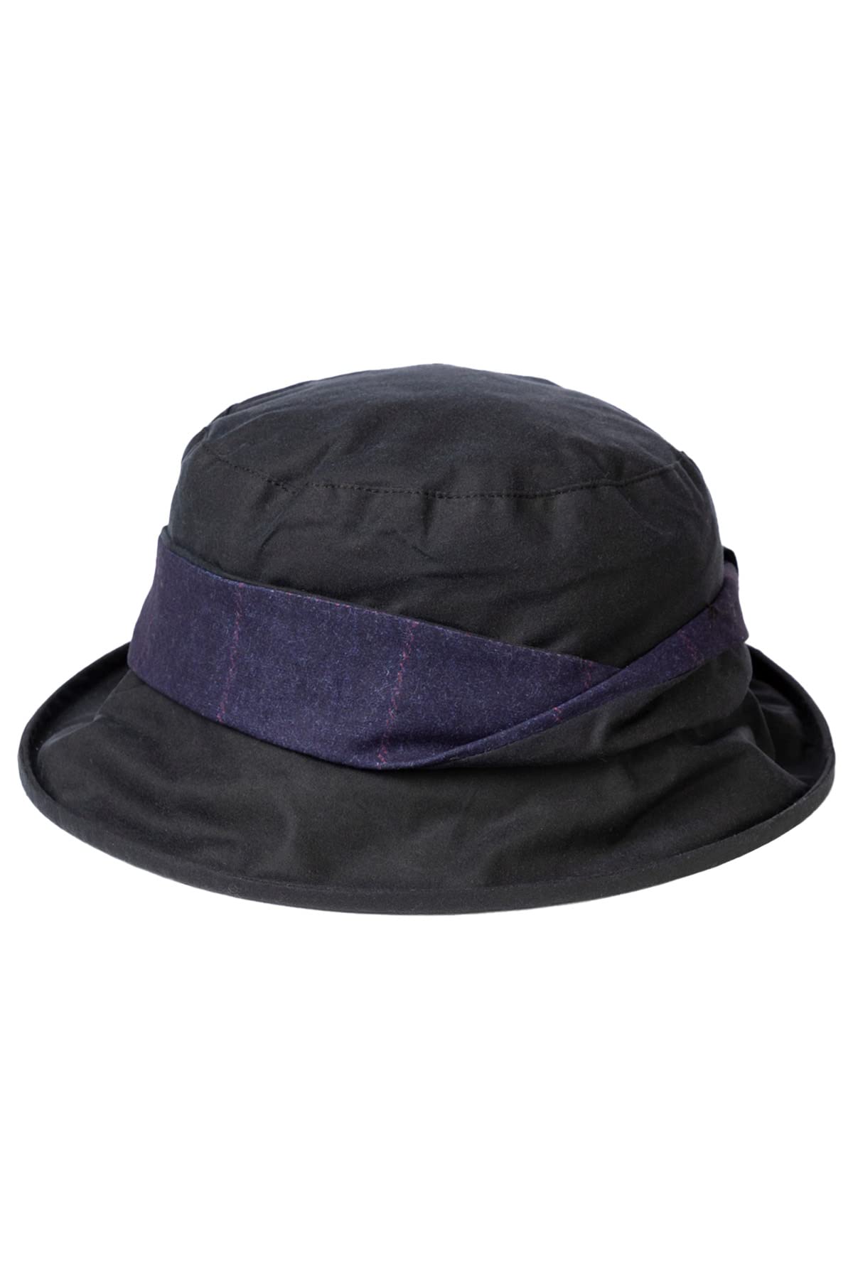 Rydale Ladies Twisted Band Wax Hat Womens Country Bucket Caps & Hats 3 Colours (Navy)