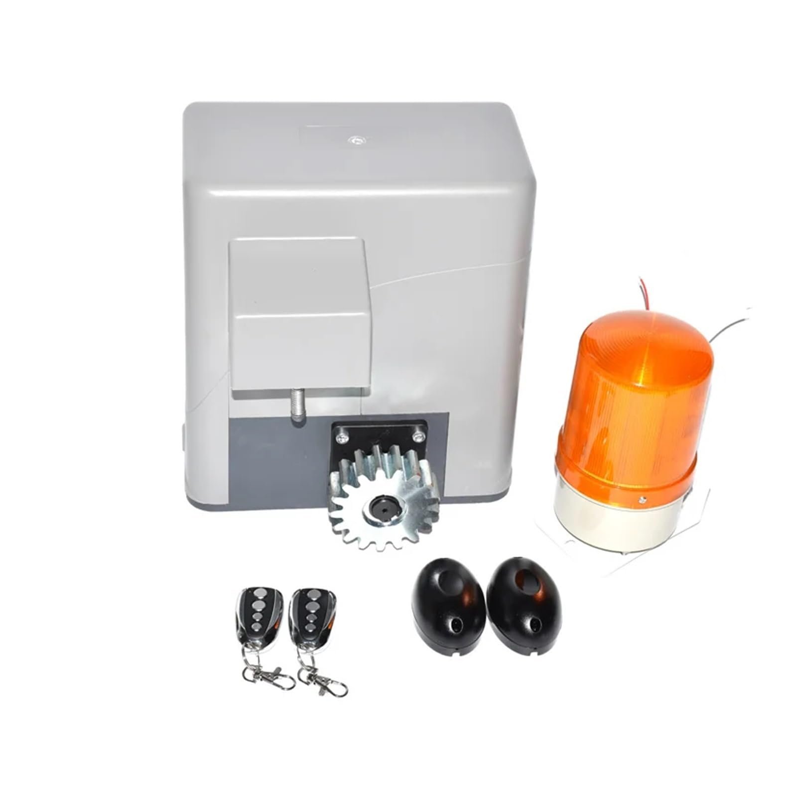 Kit de Motor de puerta corredera de 600kg con 2 controles remotos, operador de puerta, abridor de puerta automático, juego de motorización de puerta remota(Kit2)