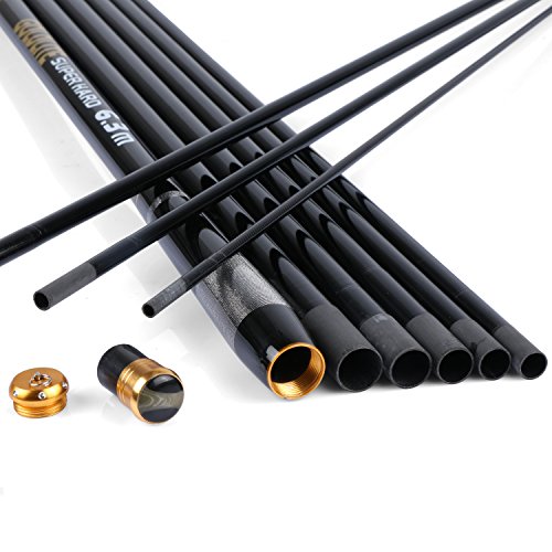 Goture Telescopic Tenkara Fishing Rod Collapsible Crappie Rods 1 Piece Portable Hand Fishing Poles Carbon Fiber Telescoping Stream Ultralight Inshore Carp Bamboo Pole Bass Trout 12 15 18 20 21 24Ft #TOP3