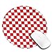 Produktbild Rot-weiß kariertes Mauspad Rundes Gaming-Mauspad Personalisierte Kunstdruck-Mausmatte für Computer Laptop & PC für Schreibtisch Office