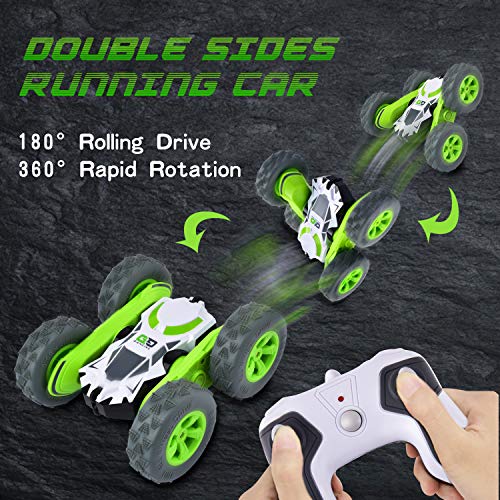 RC Stunt Car , Remote Control Car 360°Flips Double Sided Rotating Vehicles , 2.4GHz 1:28 Super Off-Road Toys Christmas Birthday Gifts for Boys Girls Kids 5 6 7 8 9 10 12 Years Old