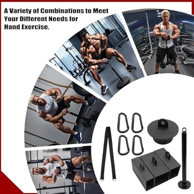 Iron Pinch Block Grip Strength Set with Loading Pin Workout Rock Climbing Power Finger Forearm Hand Strength Training Strengthener Equipment for Home Gym