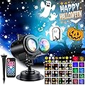 SHEDALED Halloween Projector Lights Outdoor, LED Christmas Projector Lights Outdoor Waterproof with Remote Control, Holiday Projector for Halloween, Christmas, Party, Yard, Garden Decorations