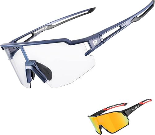 ROCKBROS Gafas de sol polarizadas para hombres y mujeres con protección UV gafas de sol deportivas fotocromáticas