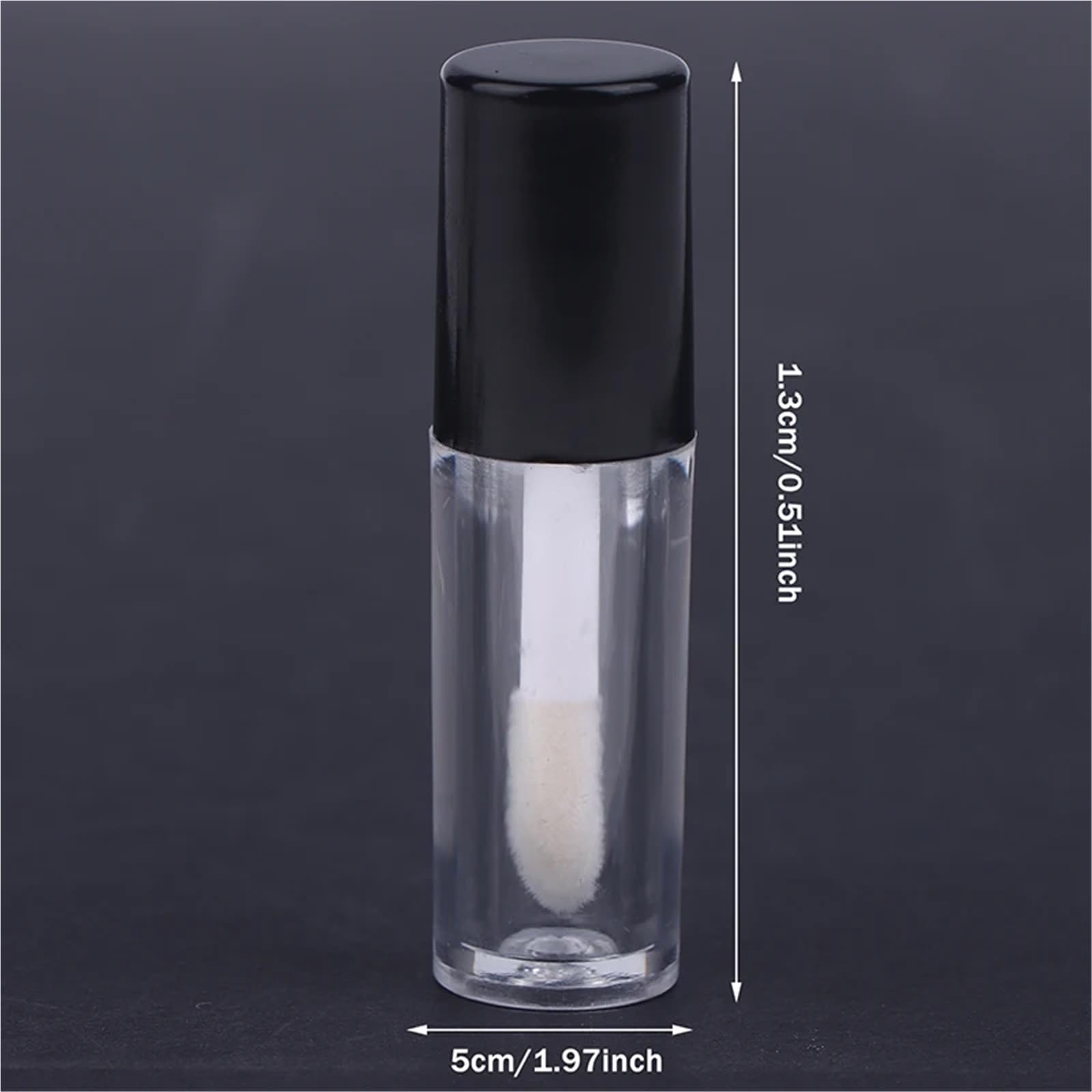 Lippenstift-Tube, 1,2 g, leer, Lipgloss-Tube, flüssiger Lippenstift-Behälter, 50 Stück (weiß)