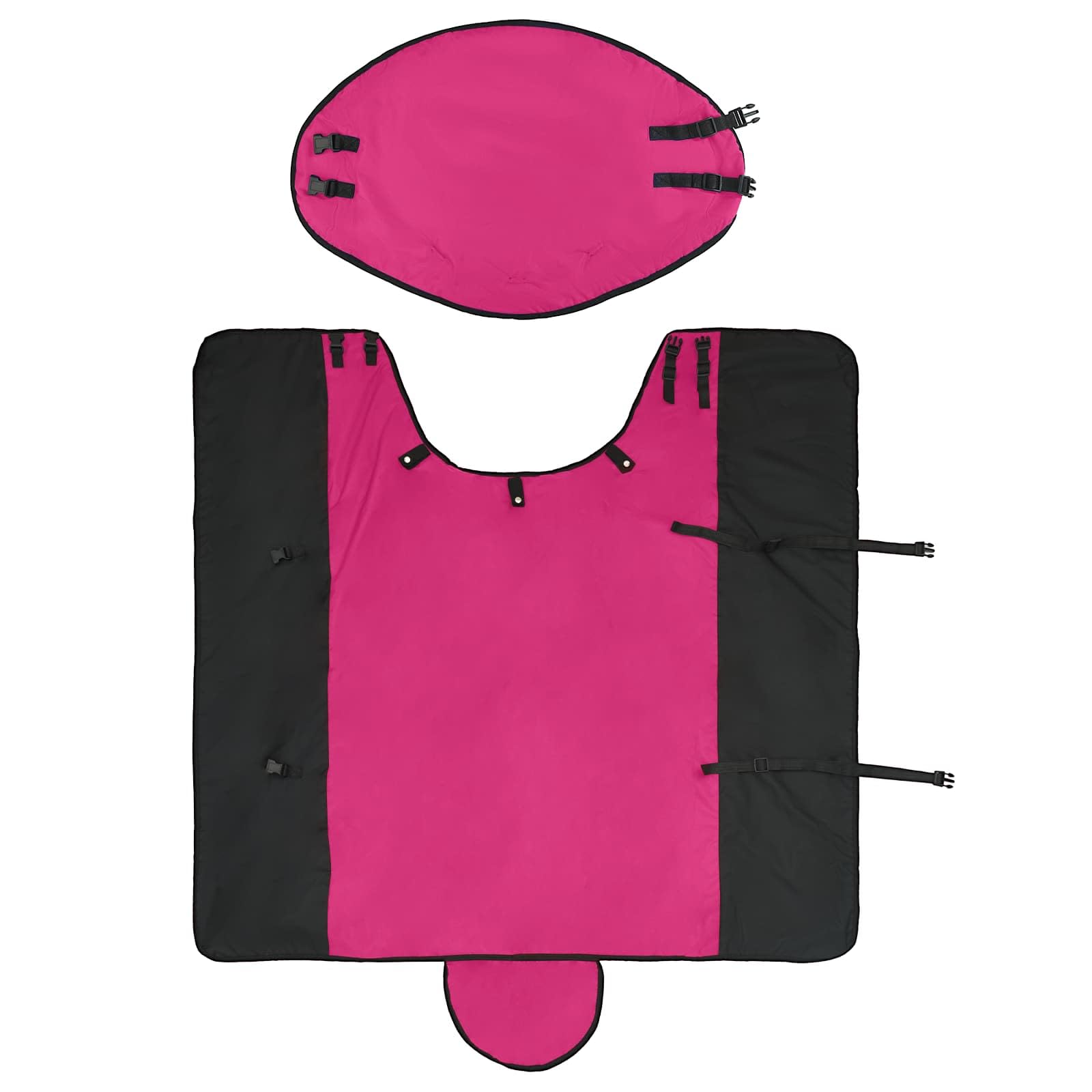Manta para Caballo Rosa y Negro 165 cm Poliéster Rosa,42013156