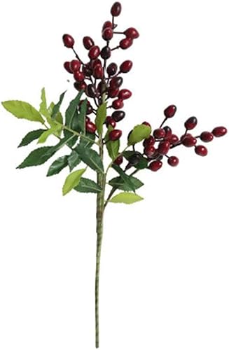 Juego de 4 flores artificiales de color verde oliva vívidas con jarrón, decoración de plantas de hoja de olivo falsas en rama de maceta, flores de