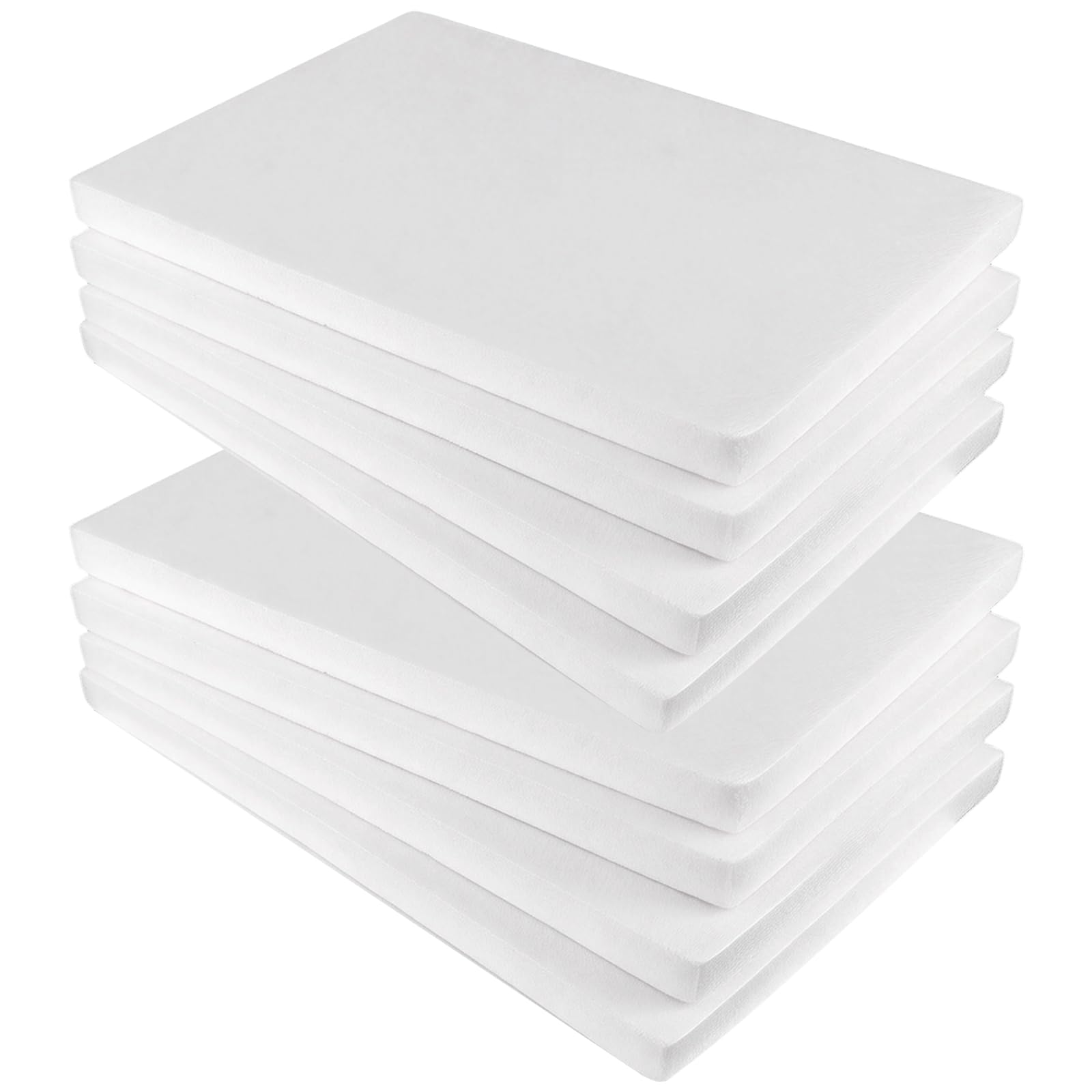 Pack de 8 Placas de Poliestireno Blanco 30 x 20 x 2 cm, Carton Pluma y Espuma para Manualidades, Porexpan de Facil Corte para Maquetas y Modelos