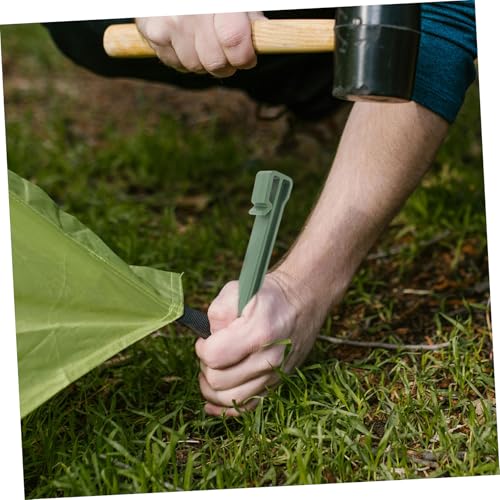 Estacas para tienda de campaña verdes BESTonZON de plástico resistente para suelo 4