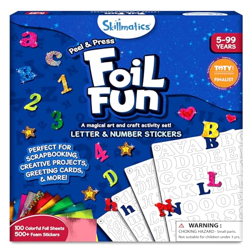 Image of Skillmatics Foil Fun - Letter & Number Stickers, Mess-Free Art