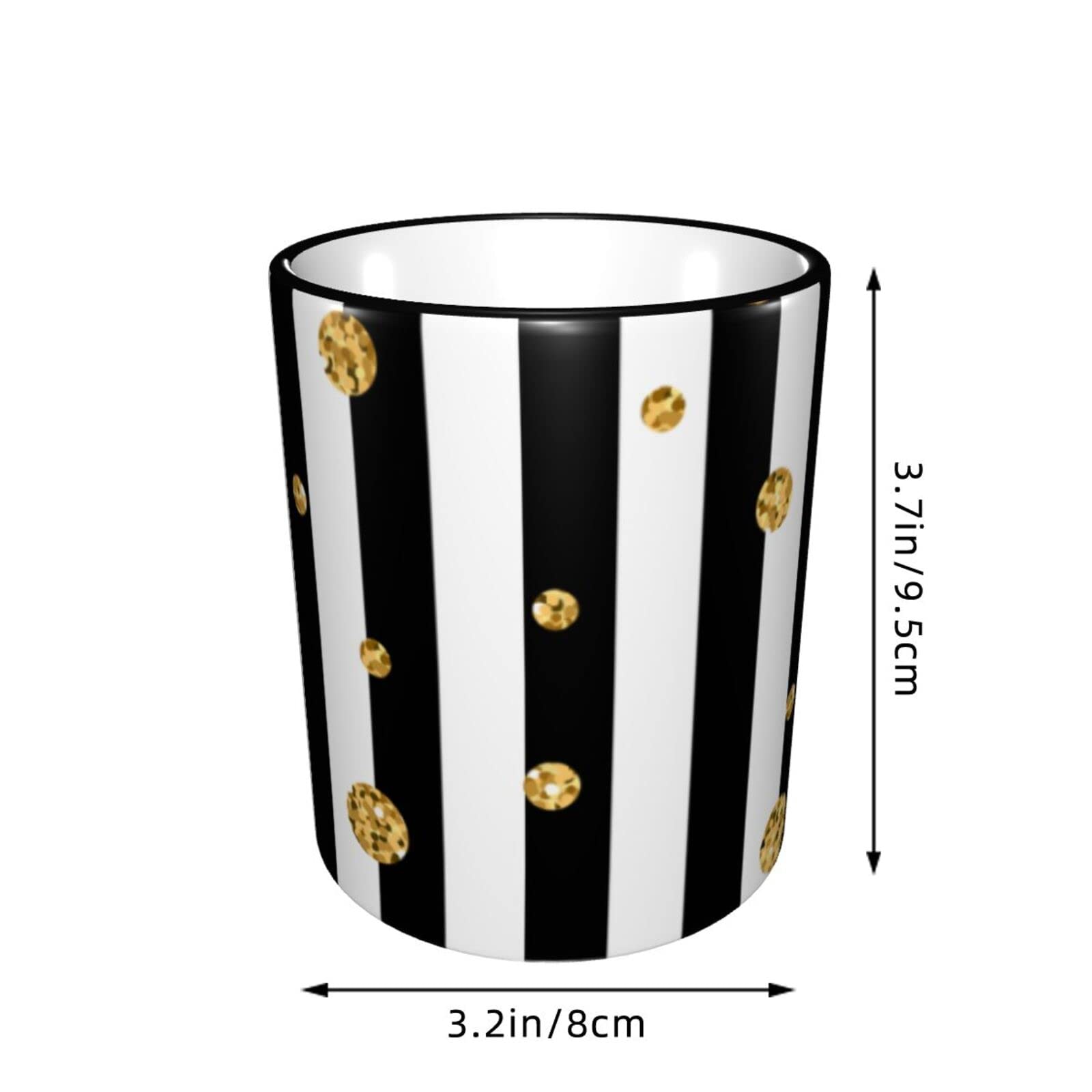 Amazon.co.jp: ゴールド グリッター ポルカドット 黒と白ストライプ
