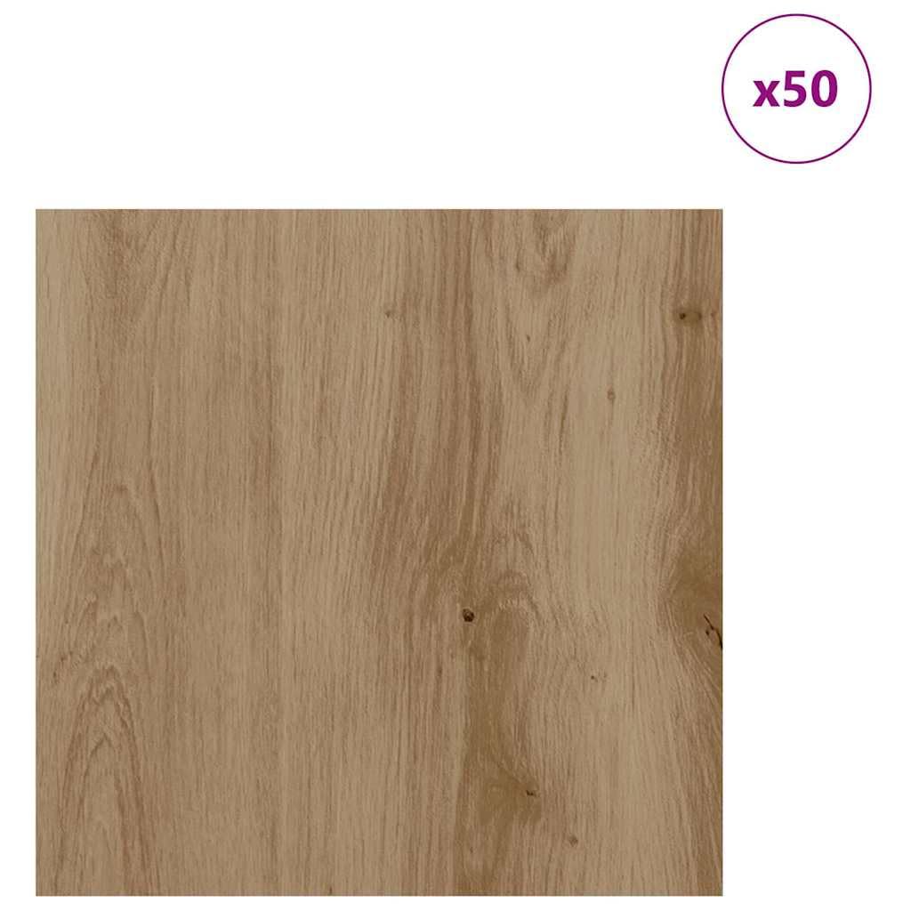 Lot de 50 plaques décoratives en chêne Artisan - 30 x 30 x 0,27 cm - Panneaux en bois pour décoration moderne - Panneaux rectangulaires en bois avec surface lisse - Facile à couper et à nettoyer