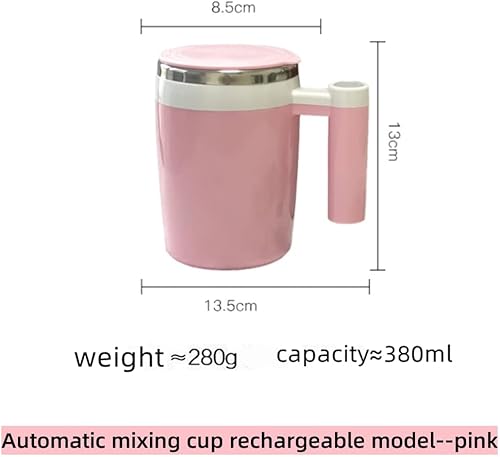 Vista 23 de Taza de café autoagitadora, recargable, magnética, de acero inoxidable, impermeable, mezcladora automática para leche y cacao en oficina, cocina
