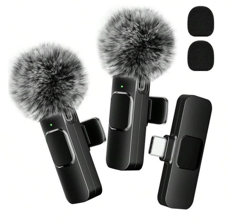 Dual Wireless K9 Lavalier Microphone Plug and Use for YouTube Recording Video, Collar Bluetooth Mic for Vlogging, Portable & Compatible Android, iPhone-image-42