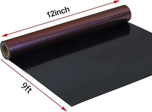 Vista 33 de FUNKAKA Rollos de vinilo de transferencia de calor HTV azul lago, 12 pulgadas x 9 pies, vinilo azul lago brillante para planchar para camisetas