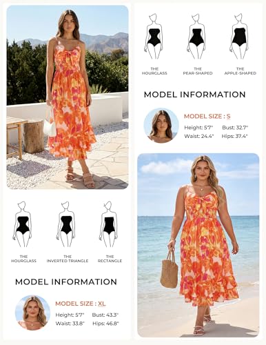 Image of GRACE KARIN Womens Maxi Floral Sundresses Summer Beach Boho Dress Spaghetti Strap Dresses Casual Fashion Clothes with Pockets
