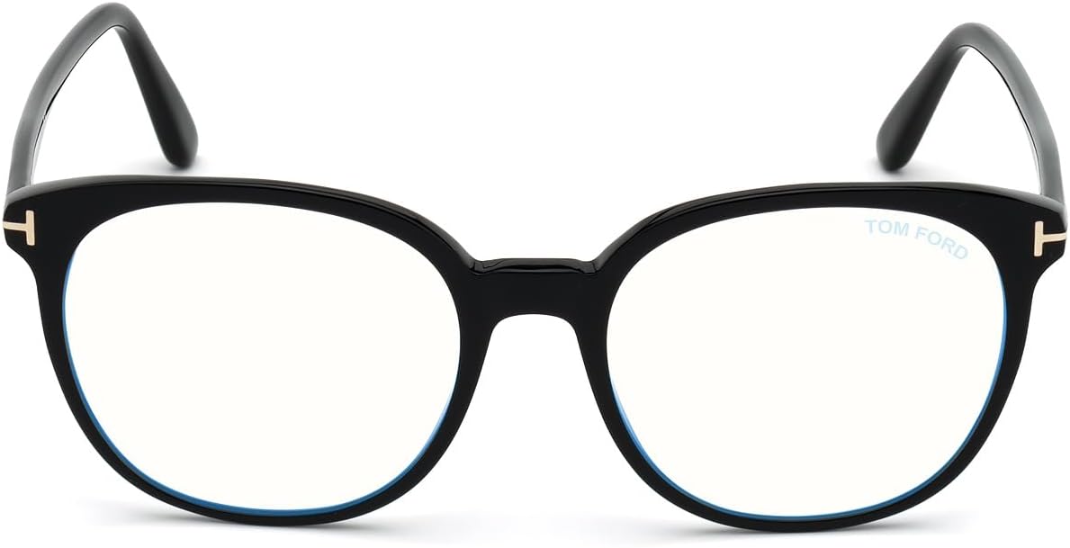 Eyeglasses Tom Ford FT 5671 -F-B Asian fit 001 Shiny Black/Blue Block Lenses