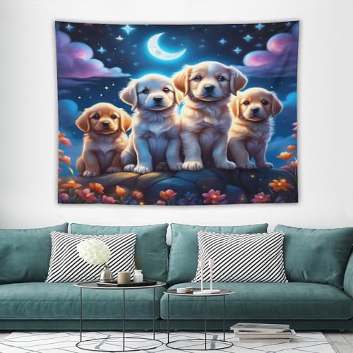 Tenture murale chien mignon PAZZK impression 3D haute définition 150x200 - 7