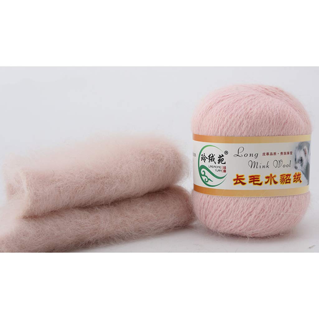 Vaeiner Yarn, 50 Grams Per Person Soft Mink Wool Hand-knitted Luxury Long-wool Cashmere Crochet Knitted Yarn Suitable for Autumn and Winter