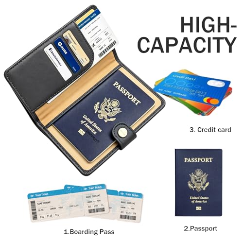 Image of Zoppen Rfid Blocking Travel Passport Holder Cover Slim Id Card Case (17 Dark Grey)