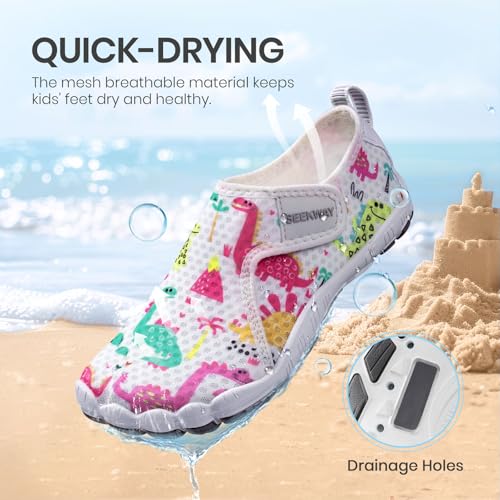 Image of SEEKWAY Barefoot Water Shoes for Kids - Wide Toe Box and Quick-Dry Sand Shoes Toddler for Hiking Swim Beach Pool Kayak Sport Accessories, Camping Essentials Non-Slip for Boys Girls Sizes