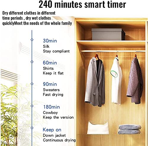 Elektrische wasdroger, 1500 W draagbare negatieve ionen-droogmachine met timing en afstandsbediening, binnenkleding luchtdroogmachine voor doek drogen steriliseren - Image 7