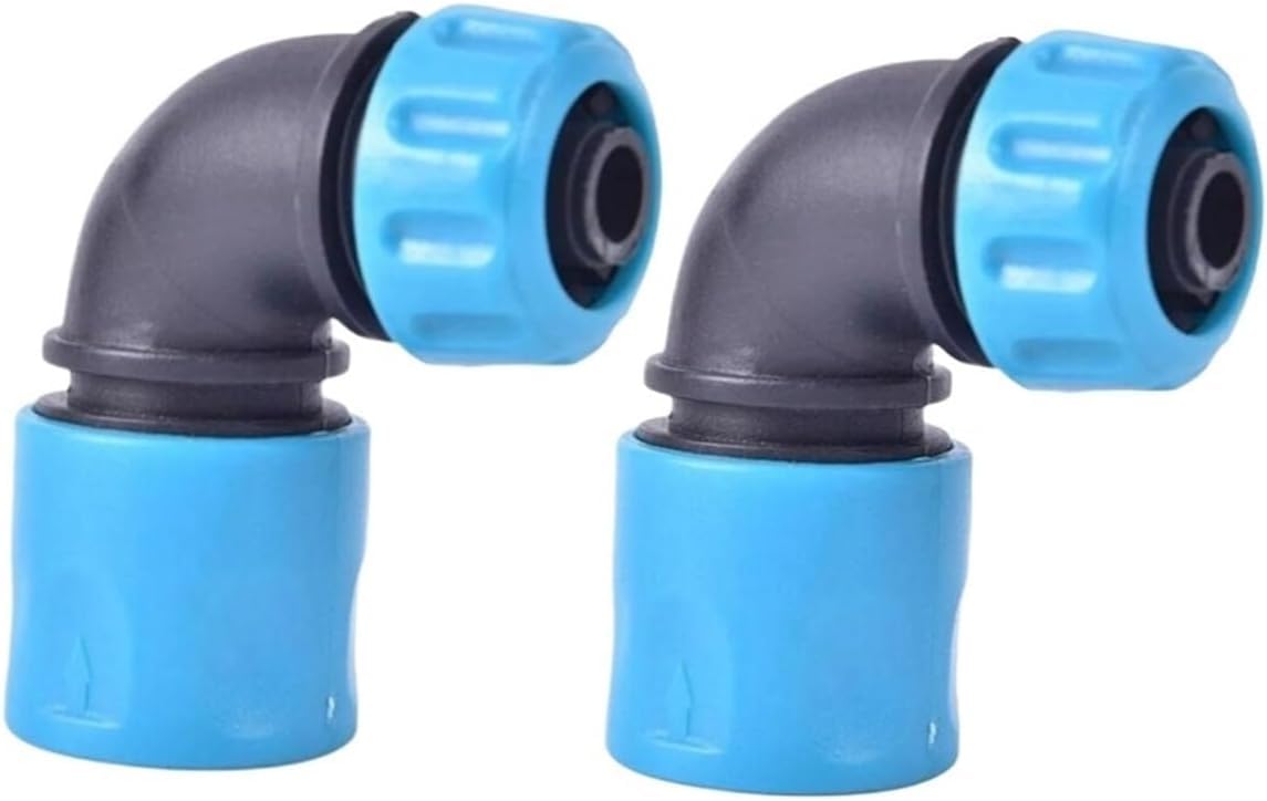 Raccordo a gomito per tubo da giardino, adattatore per rubinetto in plastica per irrigazione, raccordi per tubi durevoli, confezione da 2