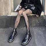 ShZyywrl Strümpfe Sexy Modestrümpfe Japanese Dark Love Gestreifte Strümpfe Damen Gothic Markendesigner Spitze Netzstrümpfe Lady Lolita