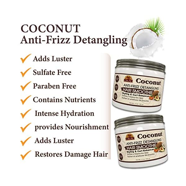 Okay-coconut-anti-frizz-detangling-hair-smoothie-17-ounce-White-17-Ounce Okay coconut anti frizz detangling hair smoothie 17 ounce, White, 17 Ounce
