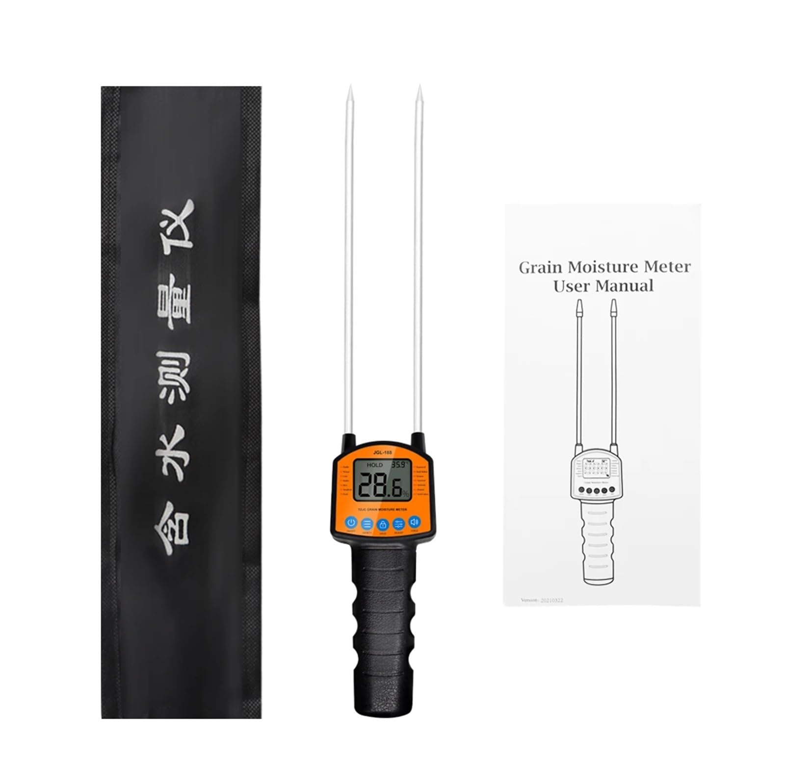 Getreide-Feuchtigkeitsmesser, Reisbohnen-Sorghum-Feuchtigkeitstester, Hygrometer, Feuchtigkeit for Lebensmittel, Saatgut Genau