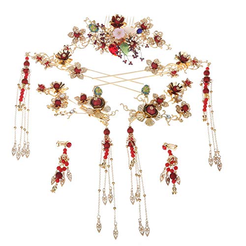 Preisvergleich Produktbild YNYA Diademe Brautkrone Stirnband Kostüm Kopfbedeckung Hochzeit Einfache chinesische Hanfu Fengguan Haarschmuck Xia Wei Kopfschmuck Hochzeitsschmuck