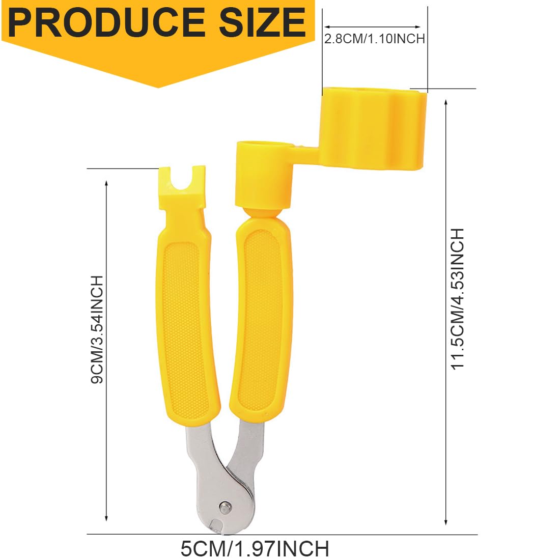 Avvolgicorde Chitarra 3 In 1 - Con Tagliafili Ed Estrattore Chiodi, Nero - Foto 5
