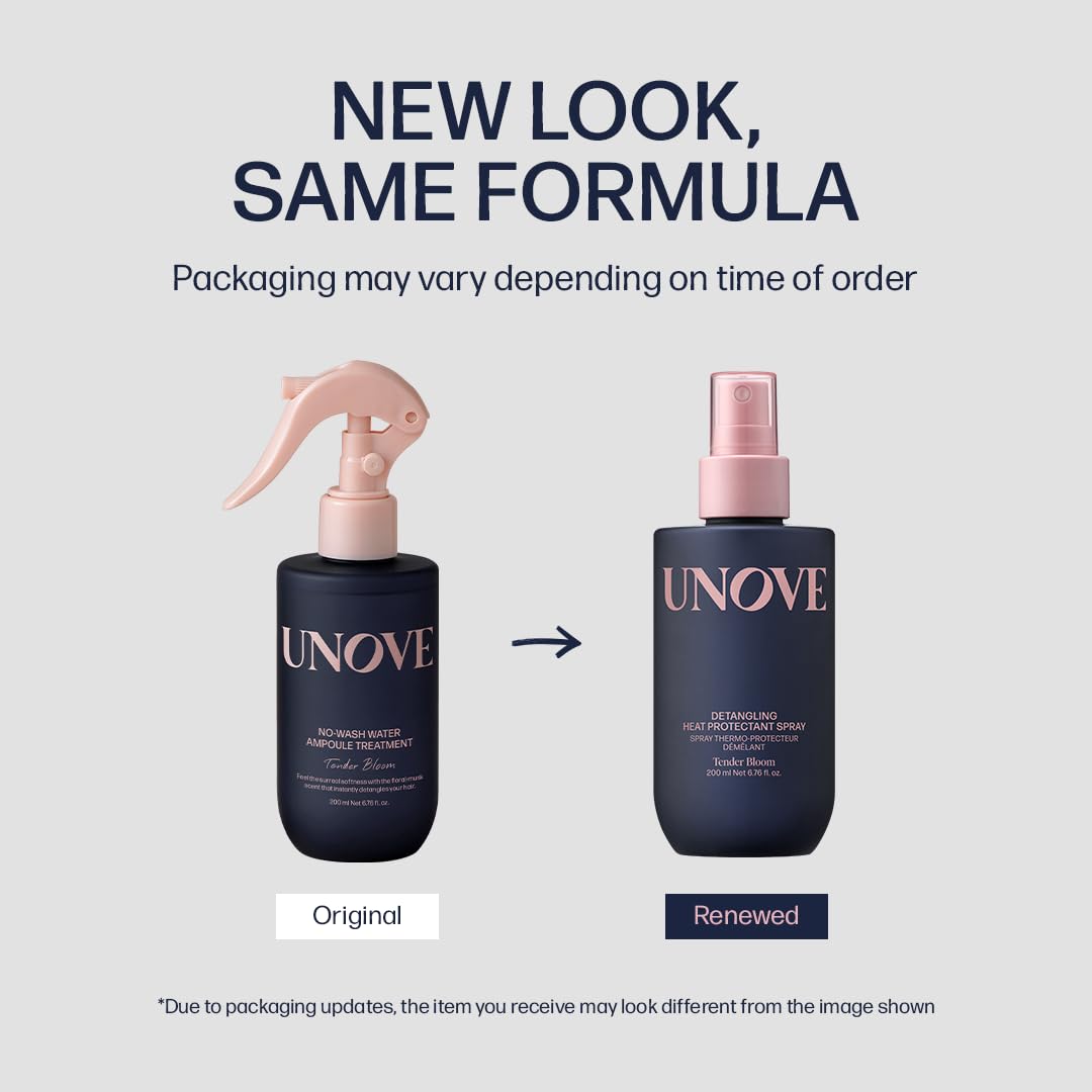 UNOVE No-Wash Water Ampoule Treatment 200ml/6.76fl.oz | Nourishing Hair Treatment Spray for Dry, Frizzy, Damaged Hair | Quick Frizz Control | Softness & Hydration