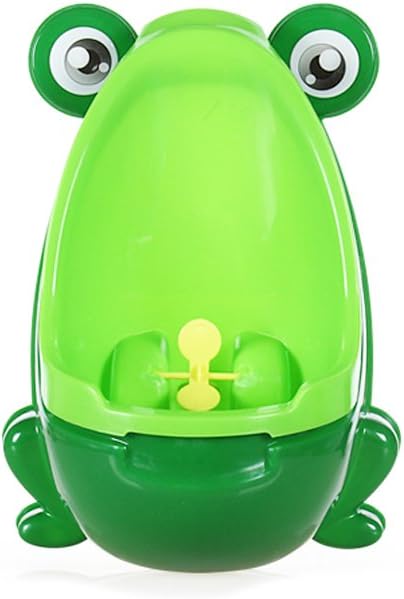 SremmLife Colorful Frog Boys Potty Training Urinal For Boys With Engaging & Fun - Easy Stress Free to Potty Train a Boy ,Use a Baby Boy Urinal, Making It Fun (Green)