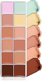 Colour Corrector Palette, 12 Colors Makeup Contour Face Contouring Cream Concealer Palette Full Coverage Camouflage Base Foundation Makeup Palette, Professional Daily Makeup