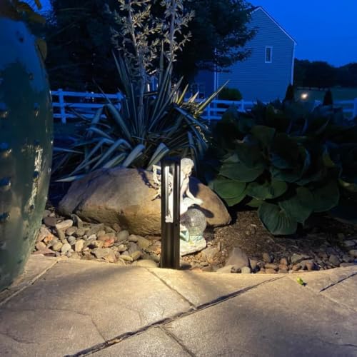 Image of LEONLITE 2-Pack 3W LED Low Voltage Path Lights Aluminum 3000K Black