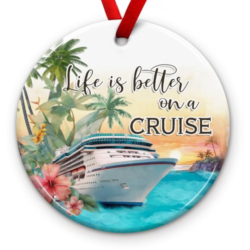 KILYHOME Cruise Ship Ornament 2025 – Holiday Decor Keepsake, Tropical