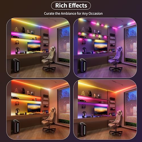 Image of MIWISE RGB Smart IC COB LED Strip Light,20ft Color Chasing Flexible DC24V LED Tape Light,WS2811 Addressable RGB Ribbon,for Party /Home /Office DIY Lighting Projects(Power Supply&Controller NOT Included)