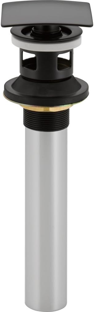 Delta Faucet 72175-BL N/A Square Push Pop-Up with Overflow, Matte Black