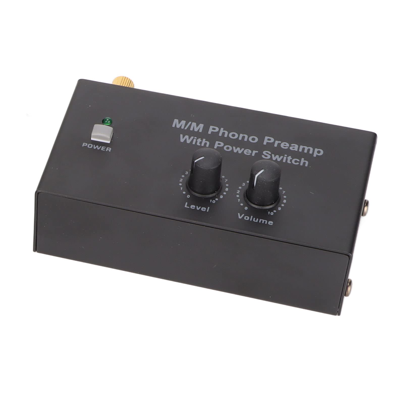 Préamplificateur Phono Professionnel, Faible Bruit, avec Adaptateur 12V DC, Convertit Signal en Niveau Ligne pour Platine Vinyle