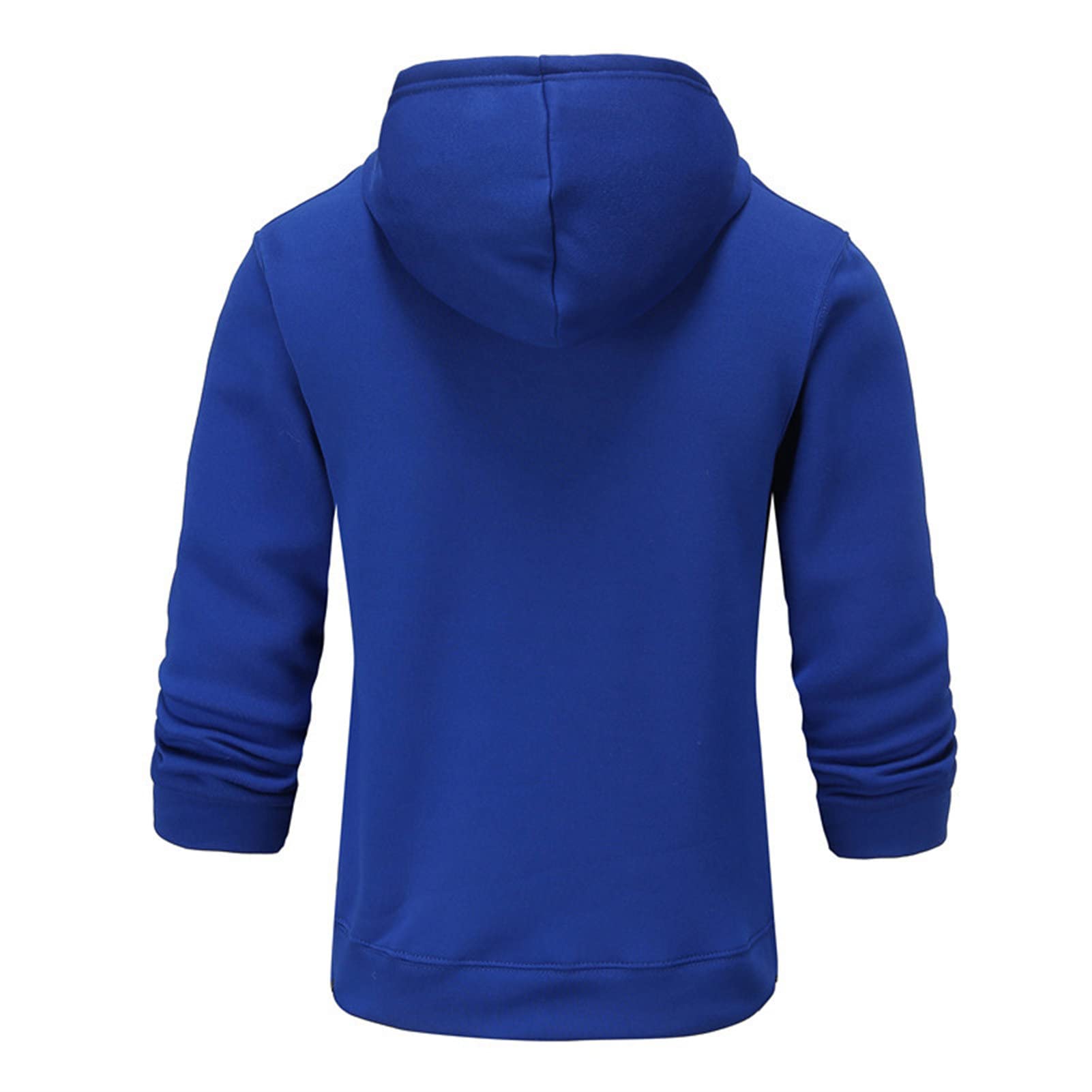 Maiyifu-GJ Pullover Hoodies for Men Classic Casual Solid Loose Fit Long Sleeve Hoodie Basic Lightweight Hooded Sweatshirt (Blue,X-Large)